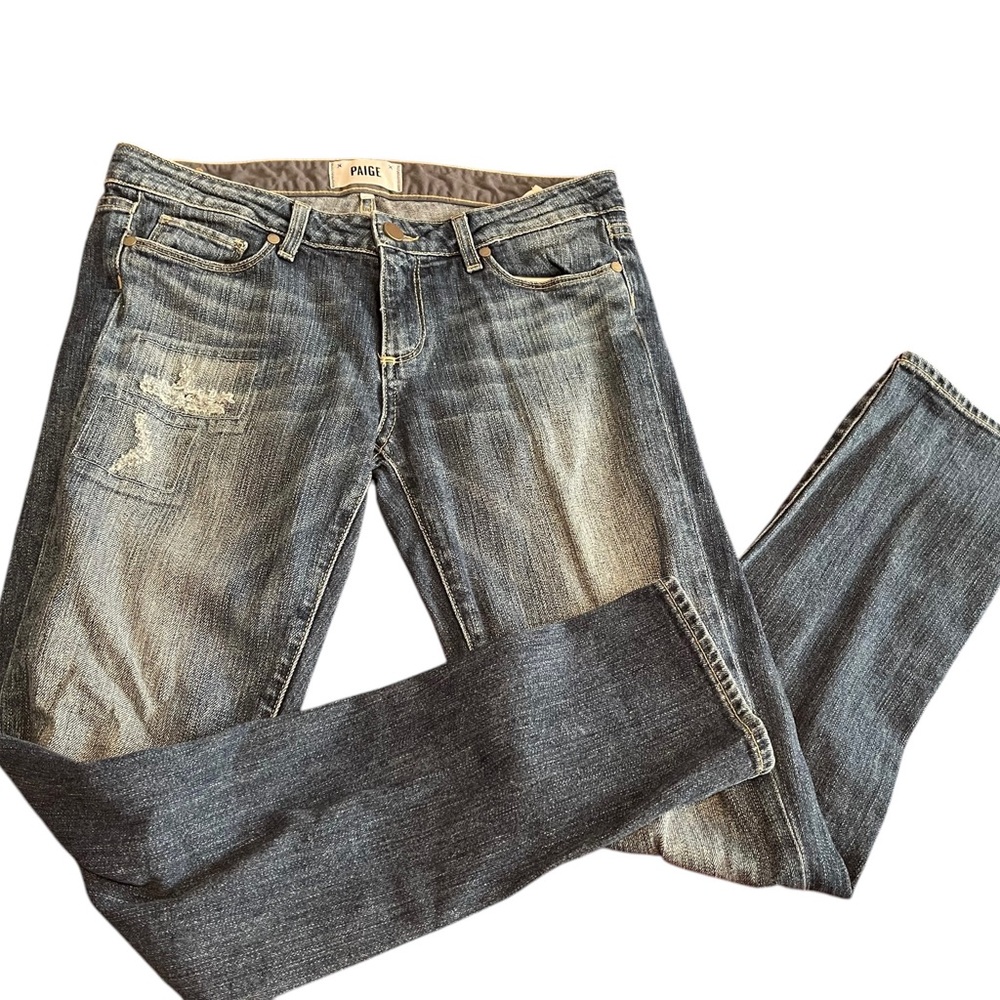 PAIGE Blue Straight Leg Pants